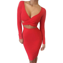 Long Sleeve Elastic Cotton Winter Party Dress
