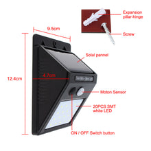 Solar Powered Motion Sensor Wall Light