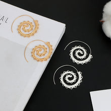 VAROLEV Ornate Swirl Hoop Gypsy Indian Tribal Ethnic Earrings Boho Earrings for Women Jewelry 4198