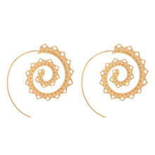 VAROLEV Ornate Swirl Hoop Gypsy Indian Tribal Ethnic Earrings Boho Earrings for Women Jewelry 4198